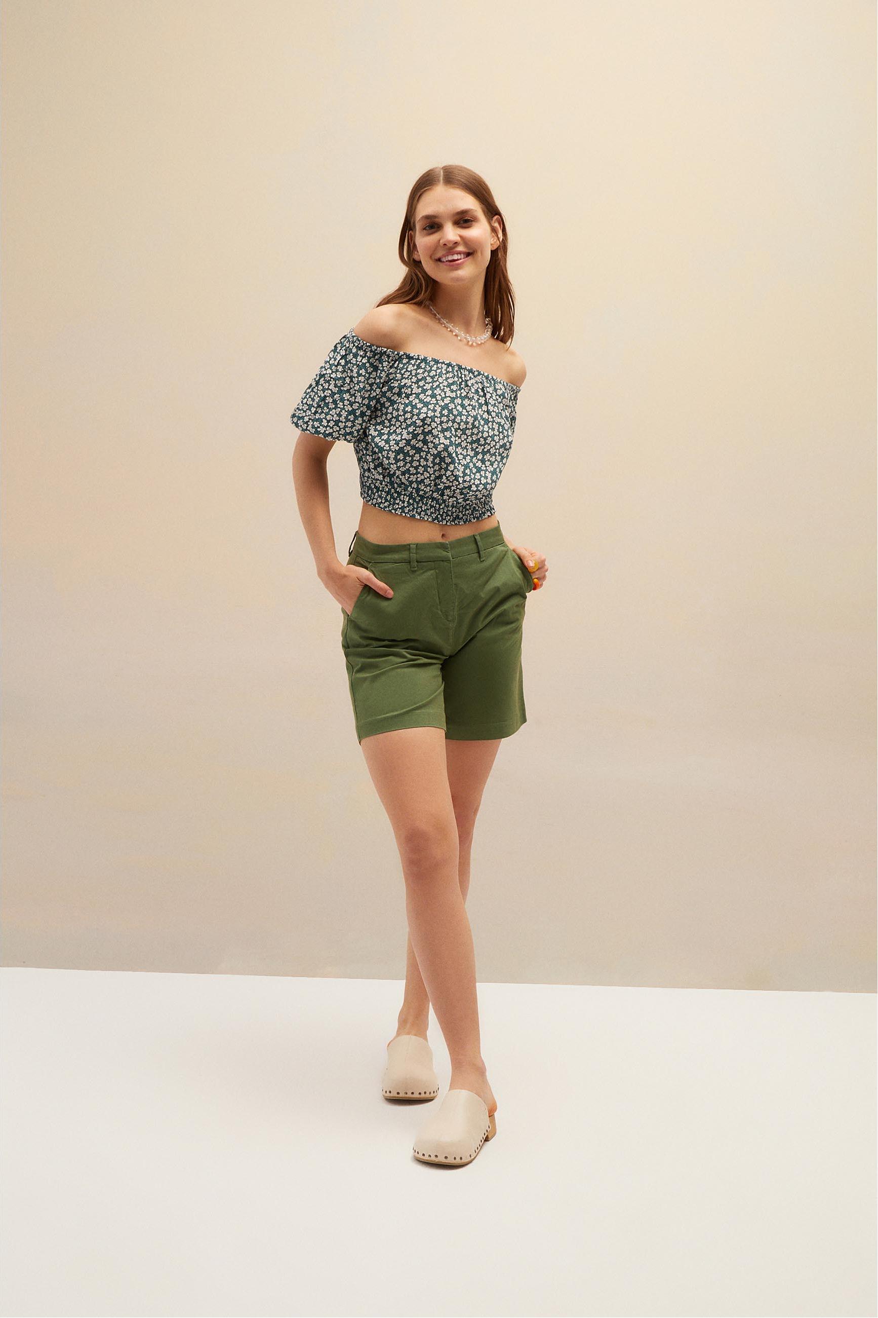 YÜKSEK BEL CHINO ŞORT