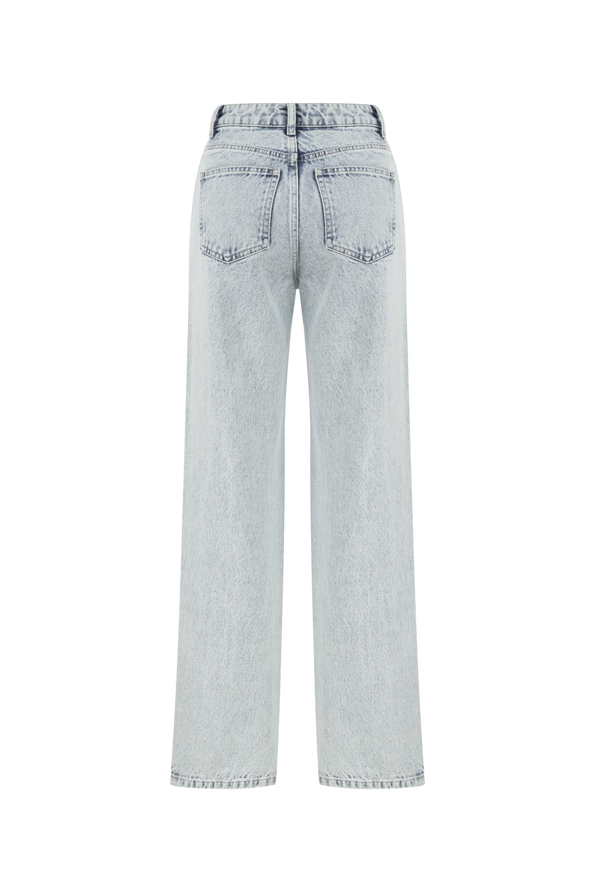 YÜKSEK BEL BOL PAÇA JEAN PANTOLON