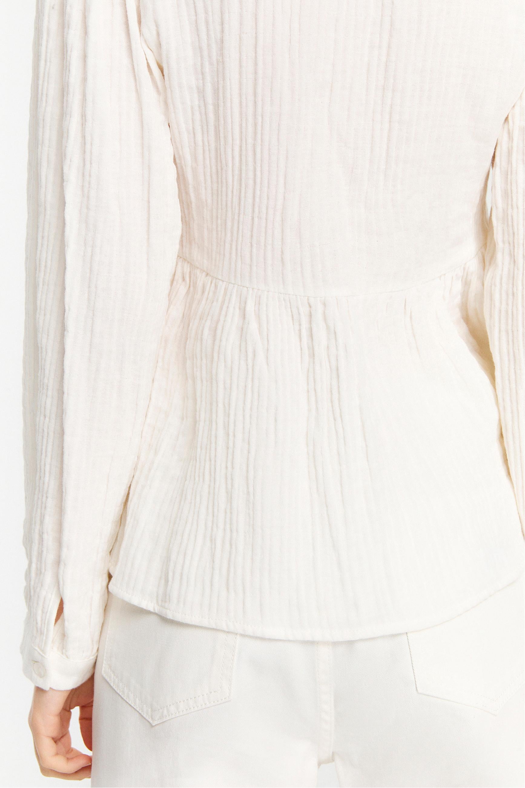 V YAKA UZUN KOLLU BLUZ