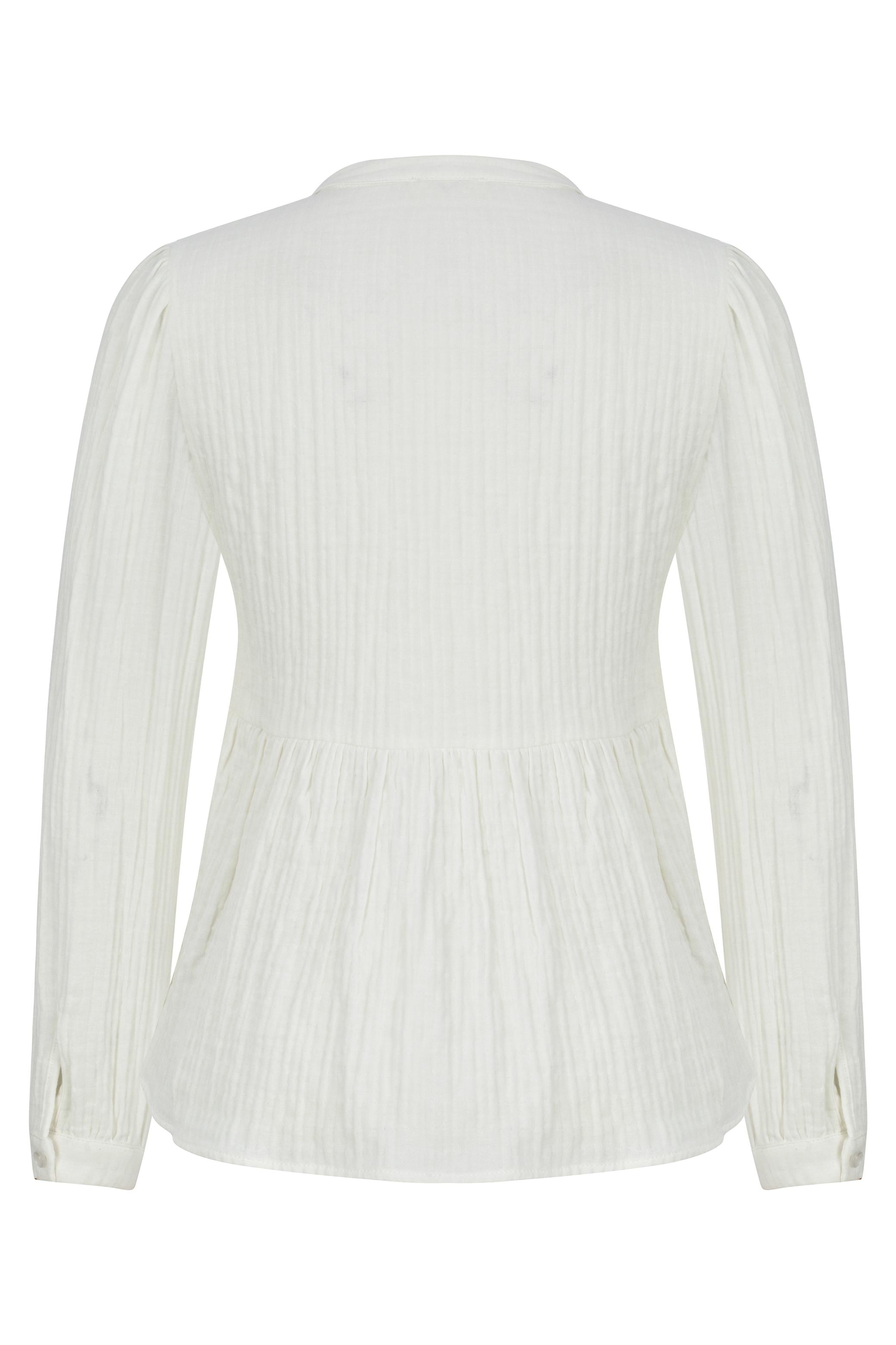 V YAKA UZUN KOLLU BLUZ