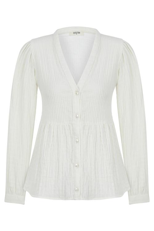  V YAKA UZUN KOLLU BLUZ