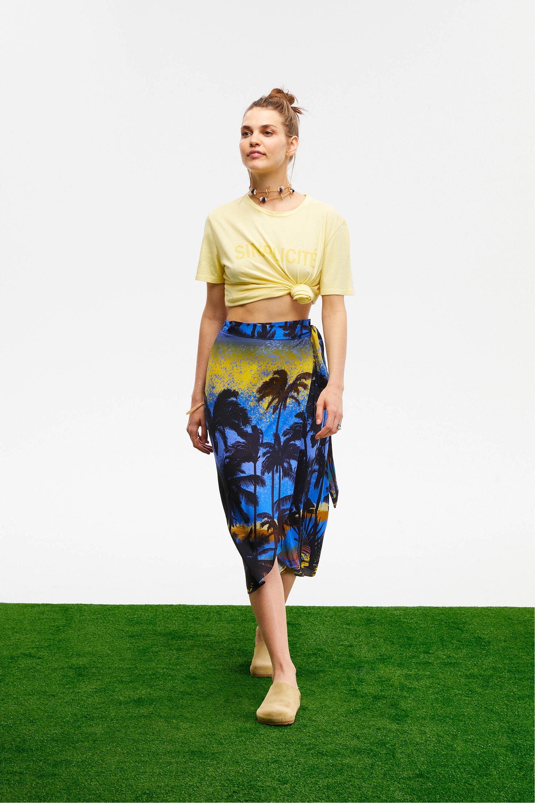 BASKILI MİDİ ANVELOP ETEK