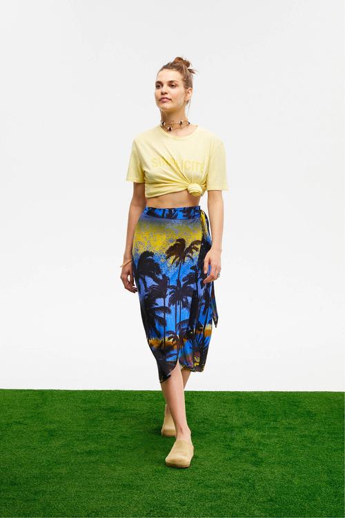  BASKILI MİDİ ANVELOP ETEK