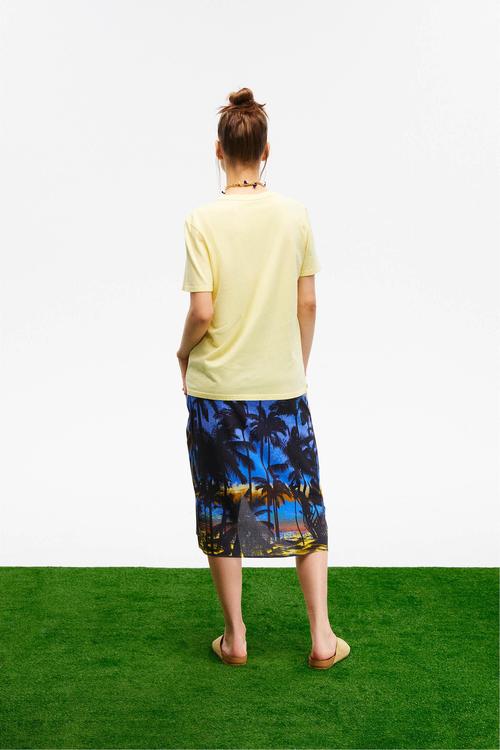  BASKILI MİDİ ANVELOP ETEK