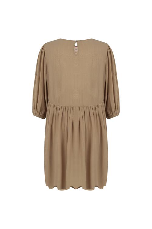  ETNİK İŞLEMELİ MİNİ KLOŞ ELBİSE