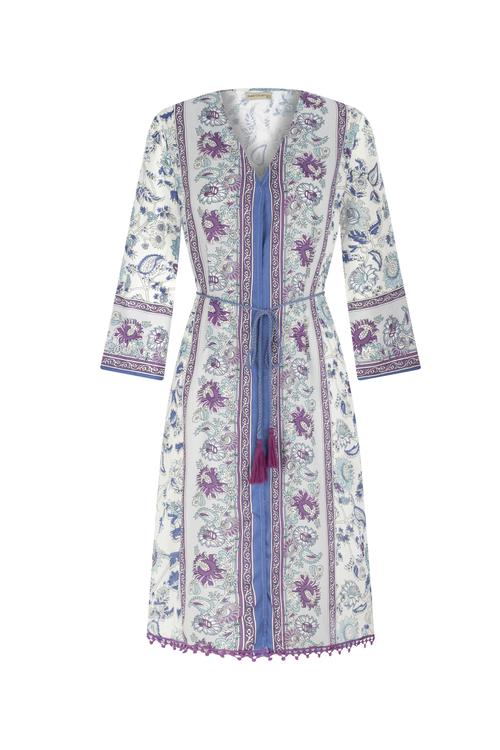  ÇİÇEK DESENLİ PLAJ KİMONO