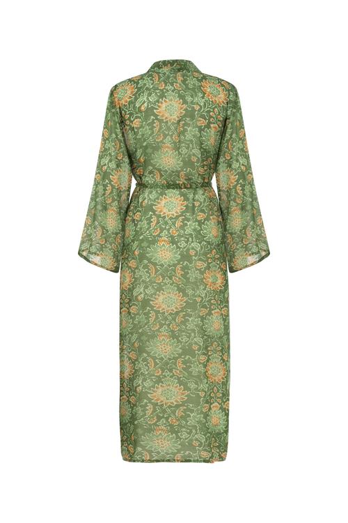  UZUN KOLLU ETNİK DESENLİ KİMONO