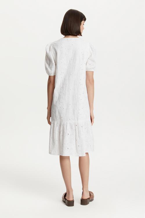  DANTELLİ V YAKA MİDİ ELBİSE