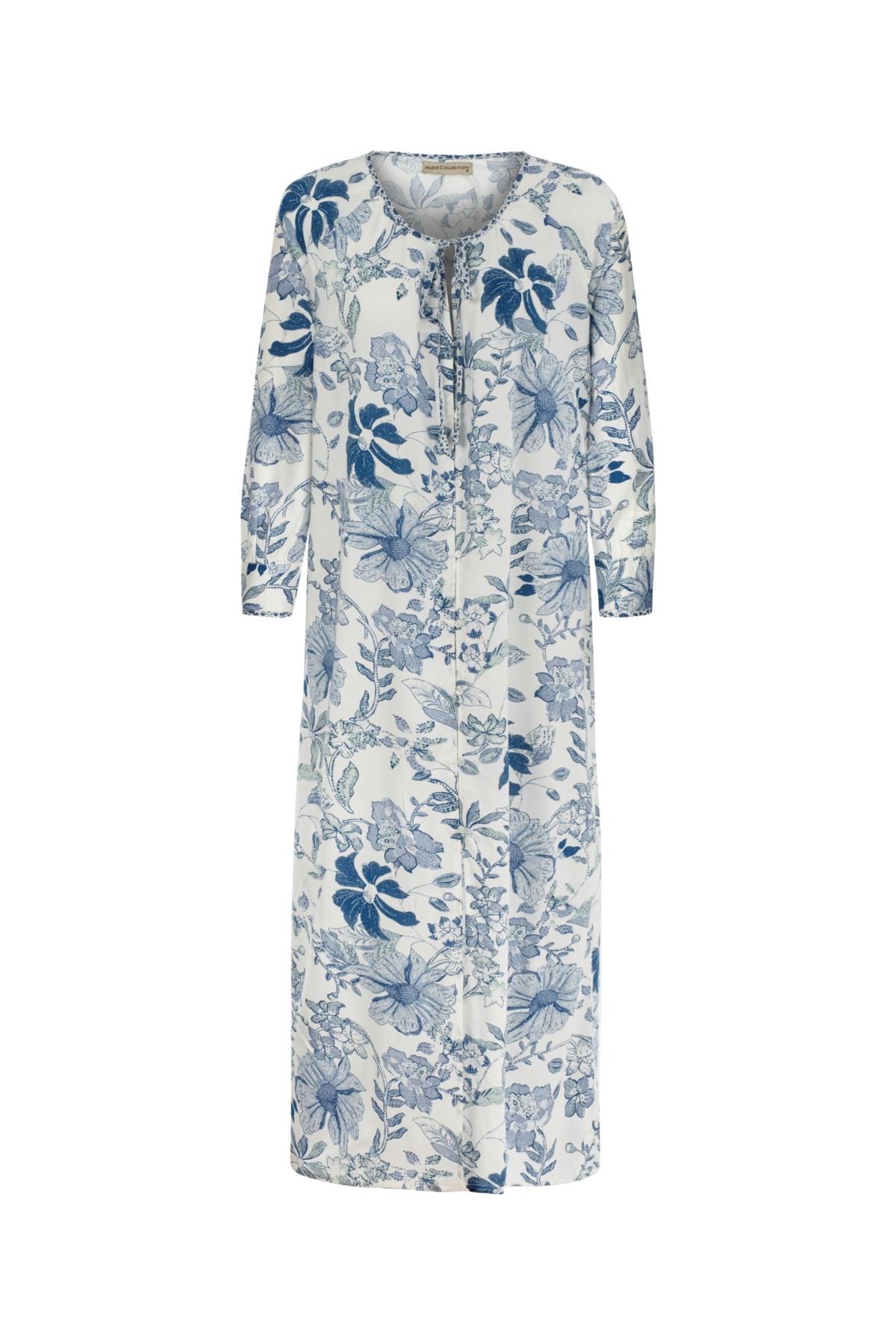 ÇİÇEK DESENLİ UZUN PLAJ ELBİSESİ