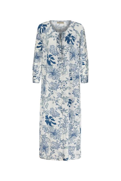  ÇİÇEK DESENLİ UZUN PLAJ ELBİSESİ