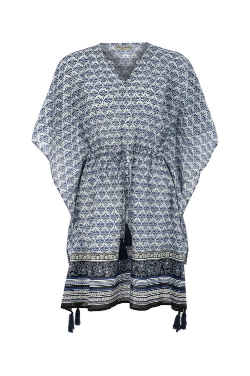  ETNİK DESENLİ MİNİ VİSKOZ ELBİSE