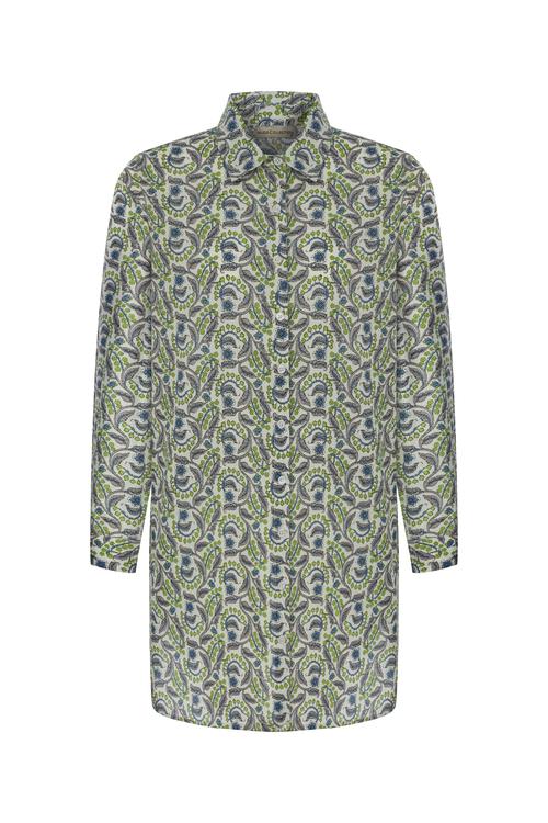  ETNİK DESENLİ OVERSIZE GÖMLEK