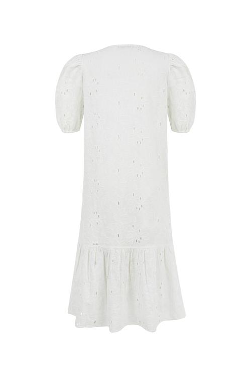  DANTELLİ V YAKA MİDİ ELBİSE