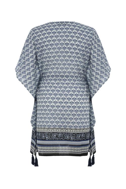  ETNİK DESENLİ MİNİ VİSKOZ ELBİSE