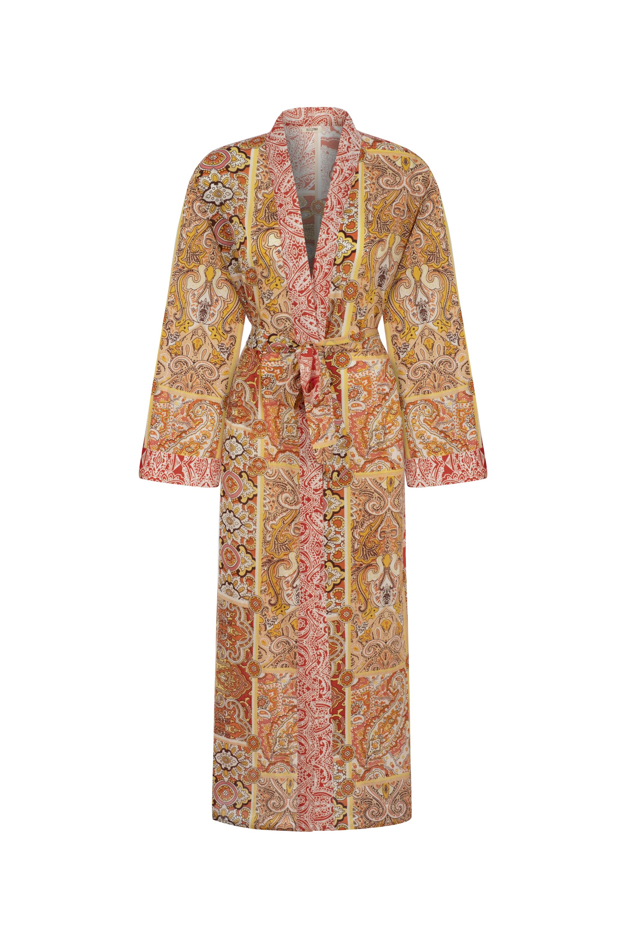 ÇİÇEK DESENLİ UZUN KOLLU  KİMONO