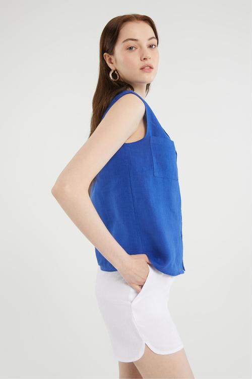  KOLSUZ KETEN GÖMLEK