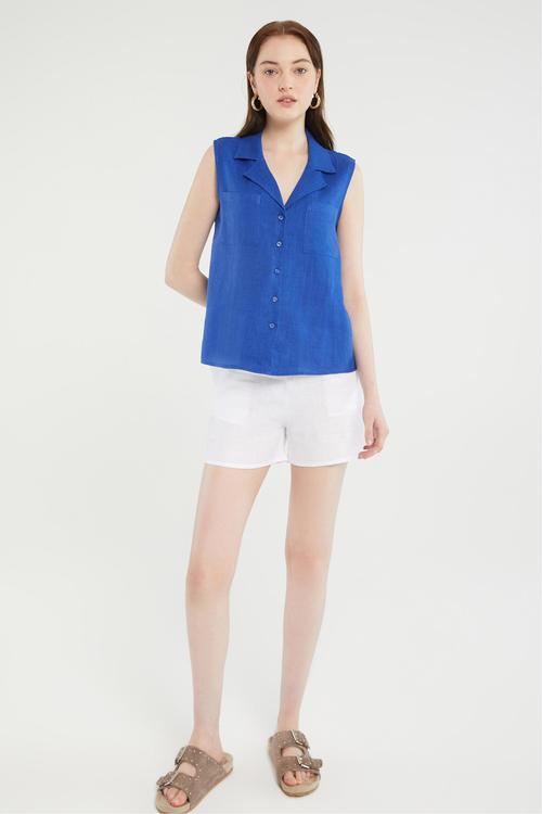  KOLSUZ KETEN GÖMLEK