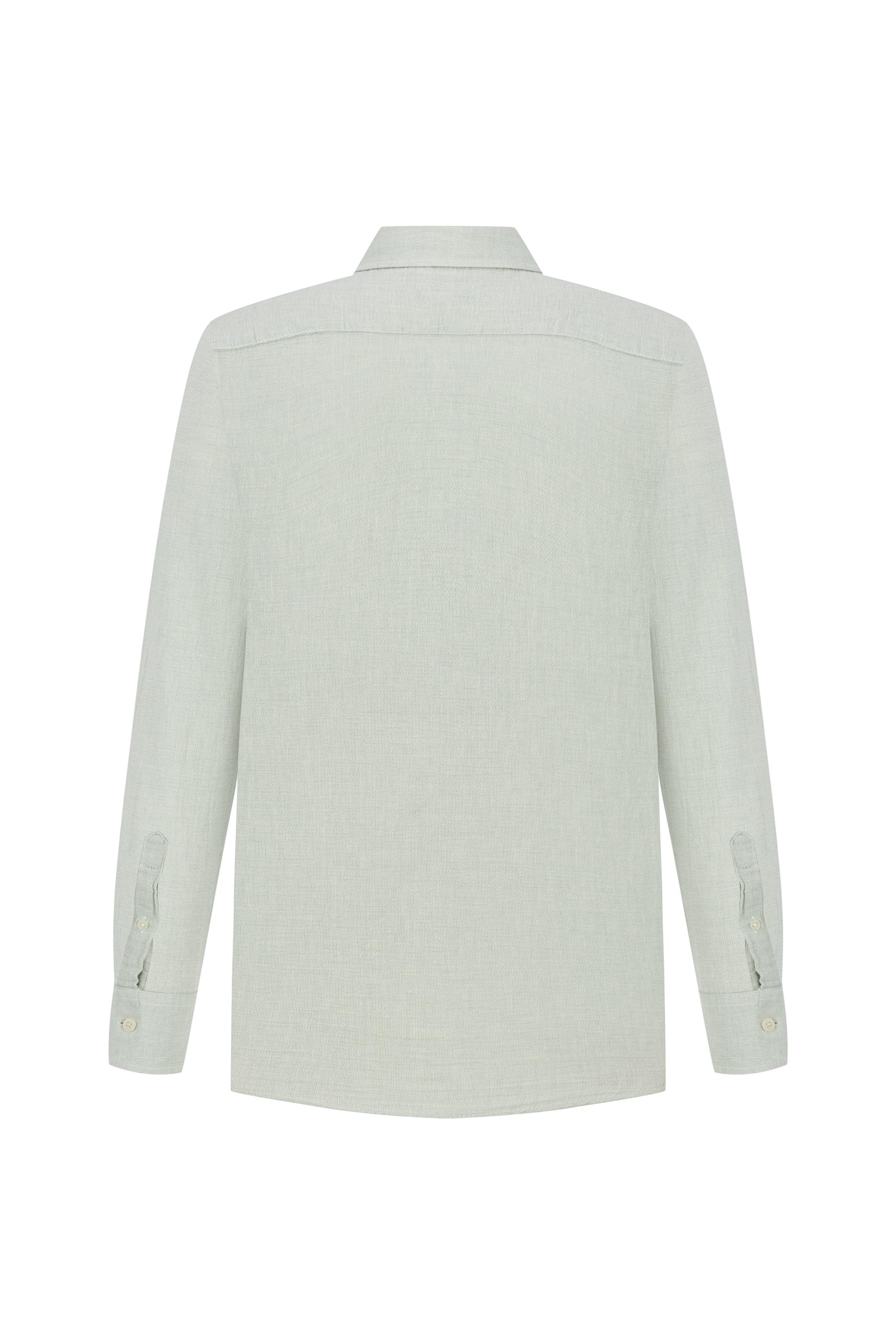 KETEN KARIŞIMLI REGULAR FIT GÖMLEK