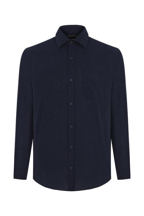  KETEN İÇERİKLİ REGULAR FIT GÖMLEK