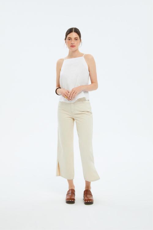  YIRTMAÇLI GENİŞ PAÇA JEAN PANTOLON