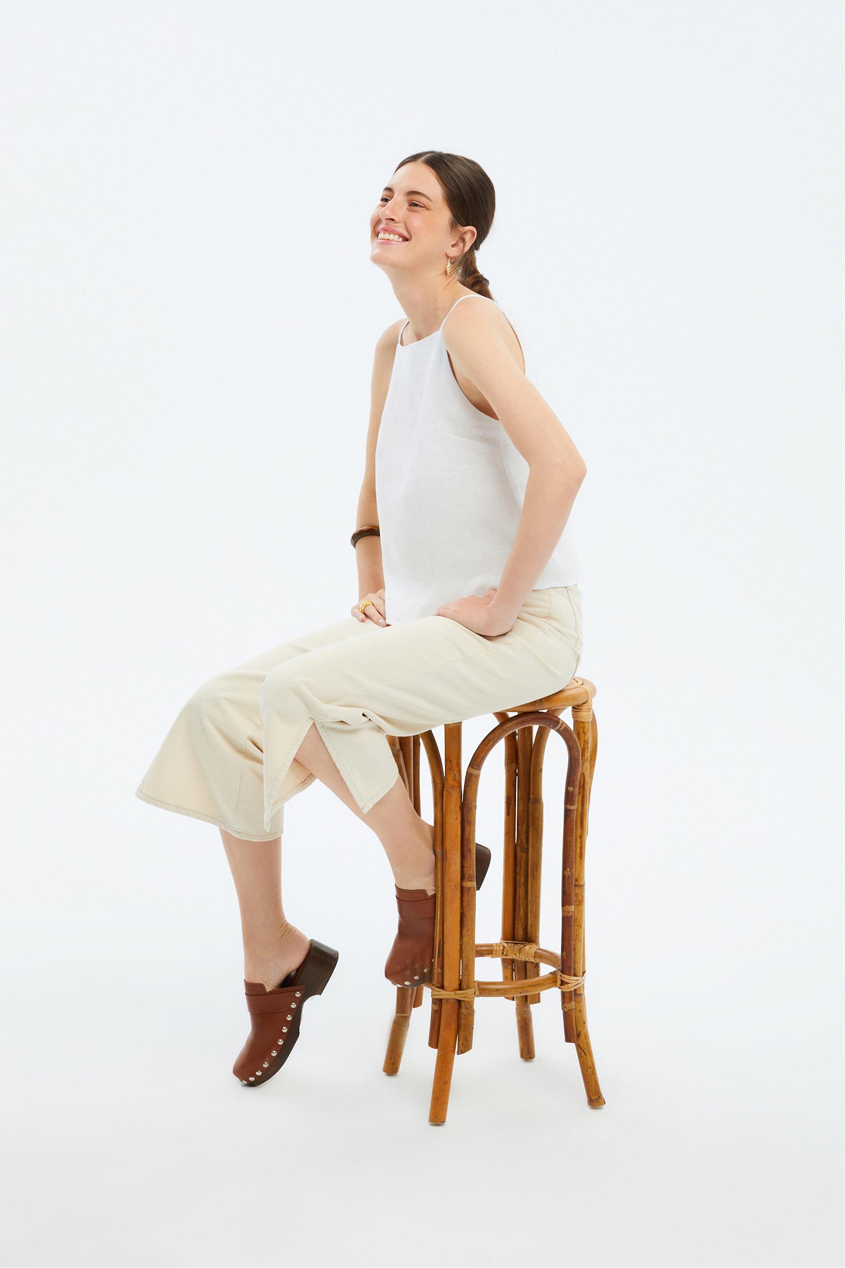 YIRTMAÇLI GENİŞ PAÇA JEAN PANTOLON