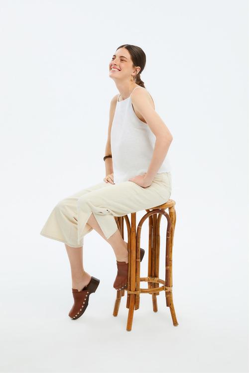  YIRTMAÇLI GENİŞ PAÇA JEAN PANTOLON