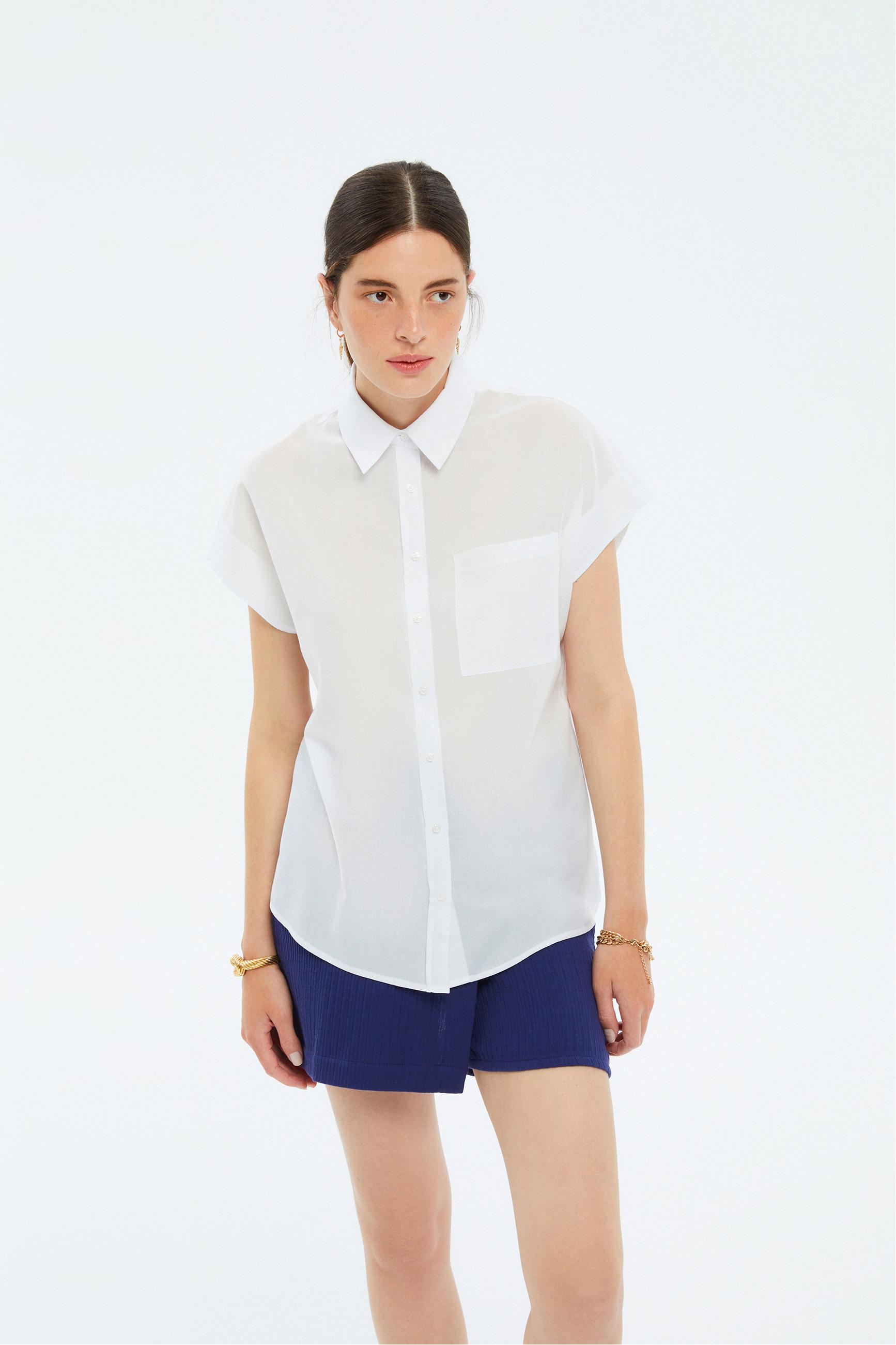 REGULAR FIT DÜŞÜK OMUZ GÖMLEK