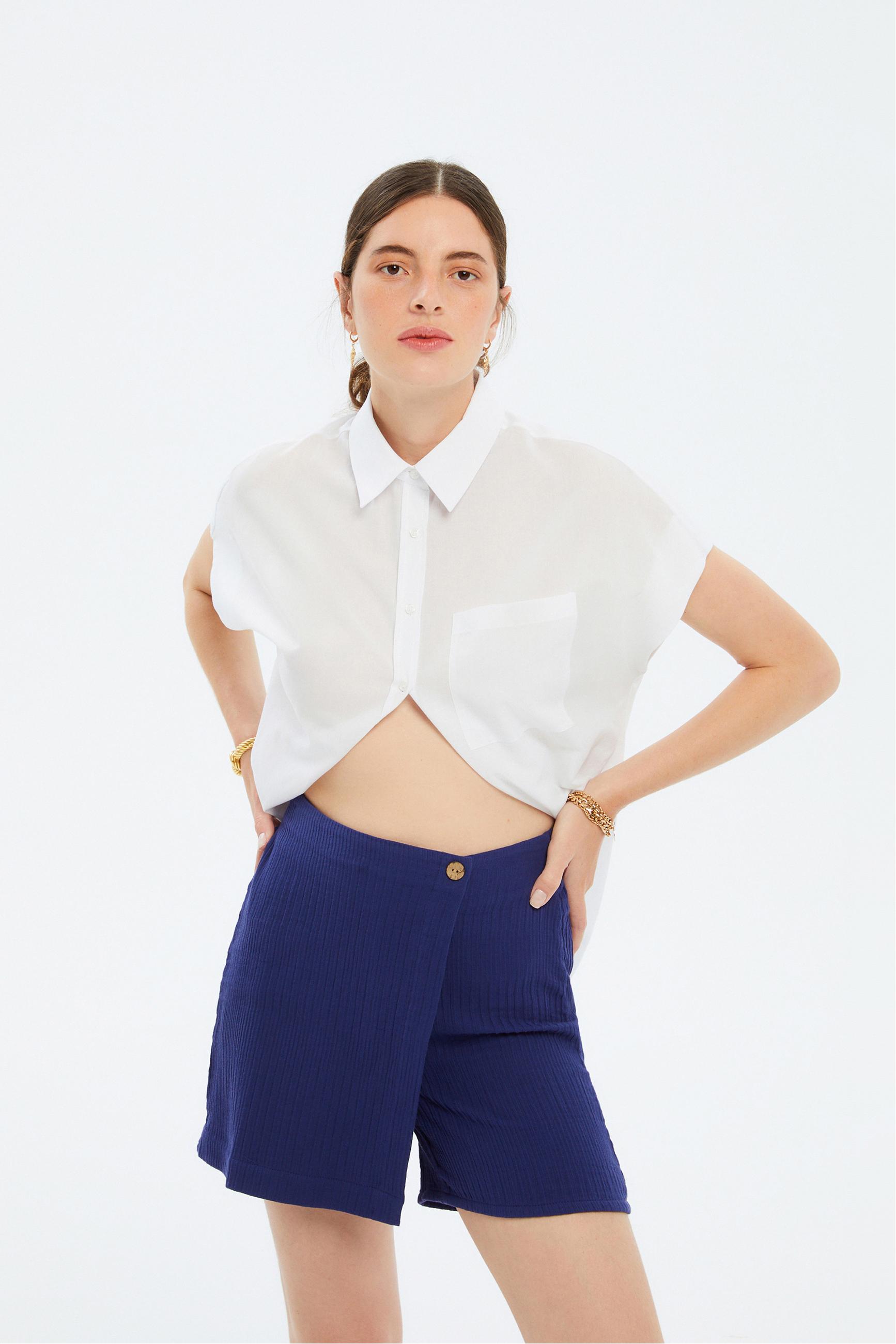 REGULAR FIT DÜŞÜK OMUZ GÖMLEK