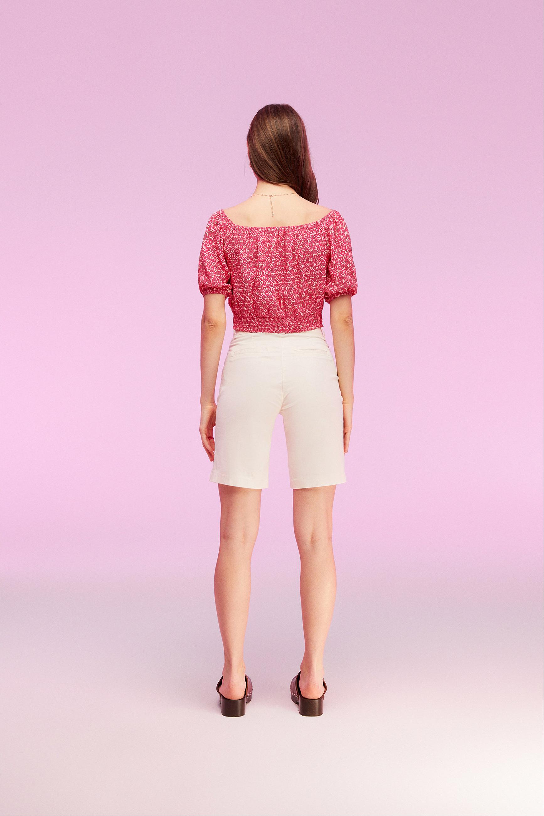 DÜŞÜK OMUZ CROP BLUZ