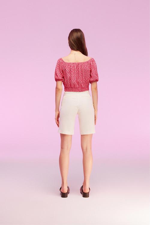  DÜŞÜK OMUZ CROP BLUZ