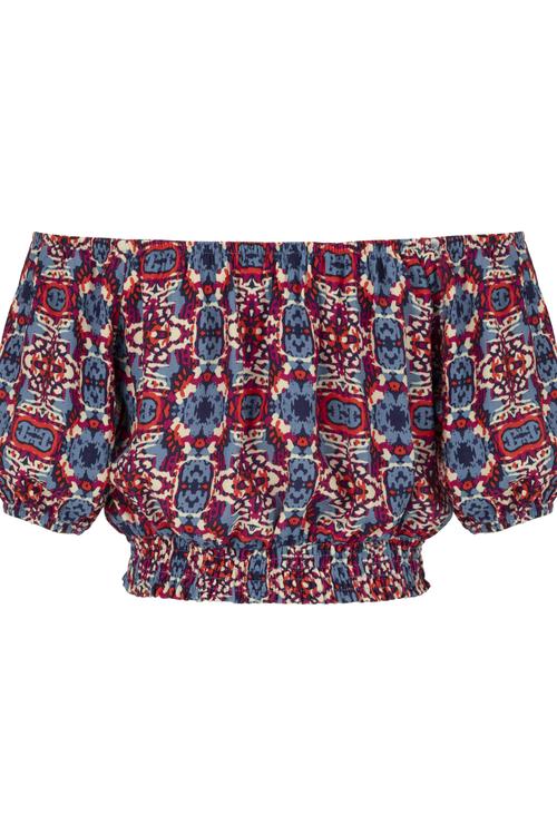  DÜŞÜK OMUZ CROP BLUZ