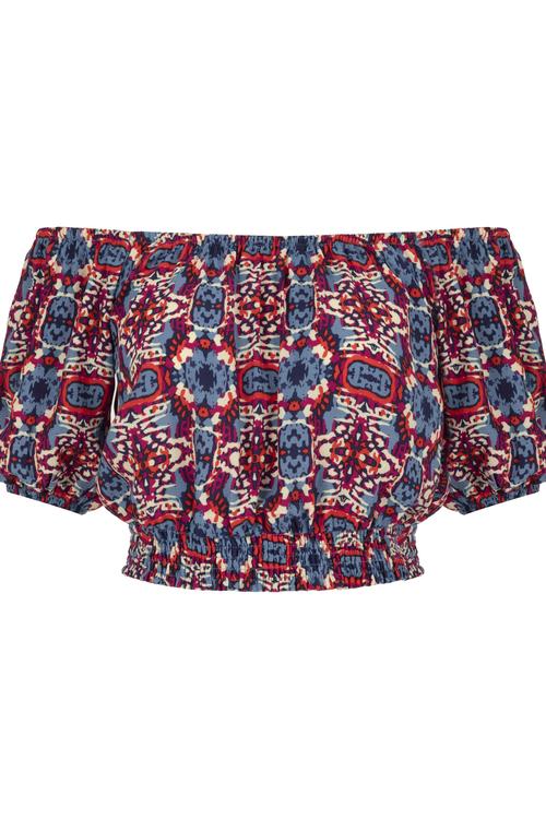  DÜŞÜK OMUZ CROP BLUZ