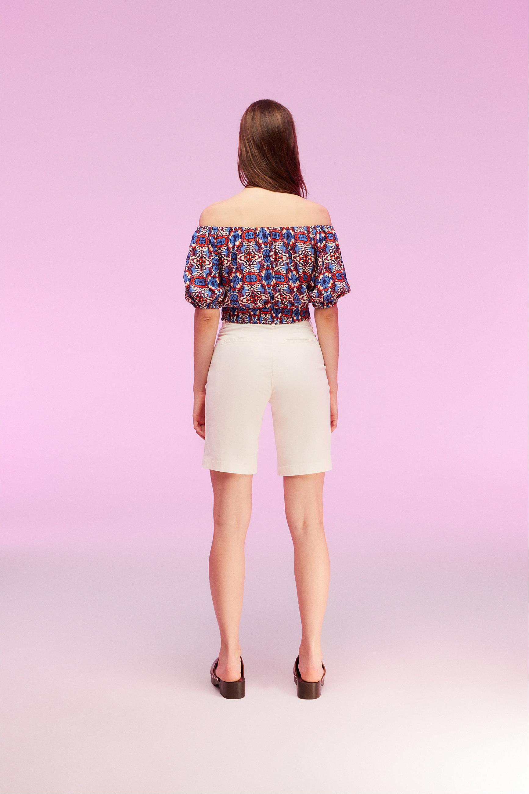 DÜŞÜK OMUZ CROP BLUZ