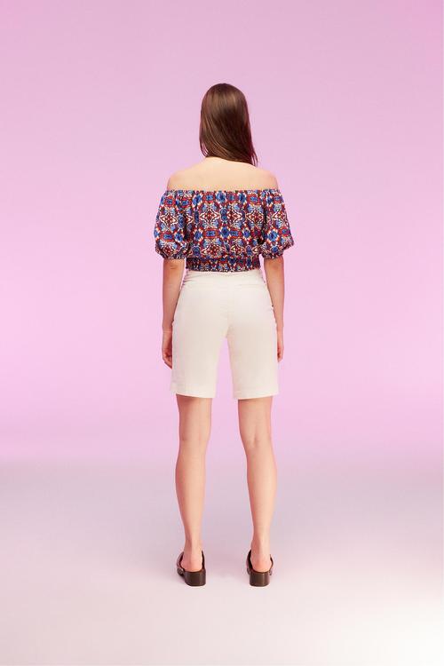  DÜŞÜK OMUZ CROP BLUZ