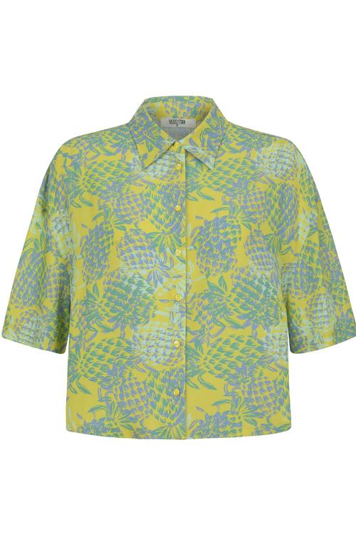  TROPİKAL ANANAS DESENLİ REGULAR FIT GÖMLEK