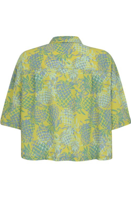  TROPİKAL ANANAS DESENLİ REGULAR FIT GÖMLEK