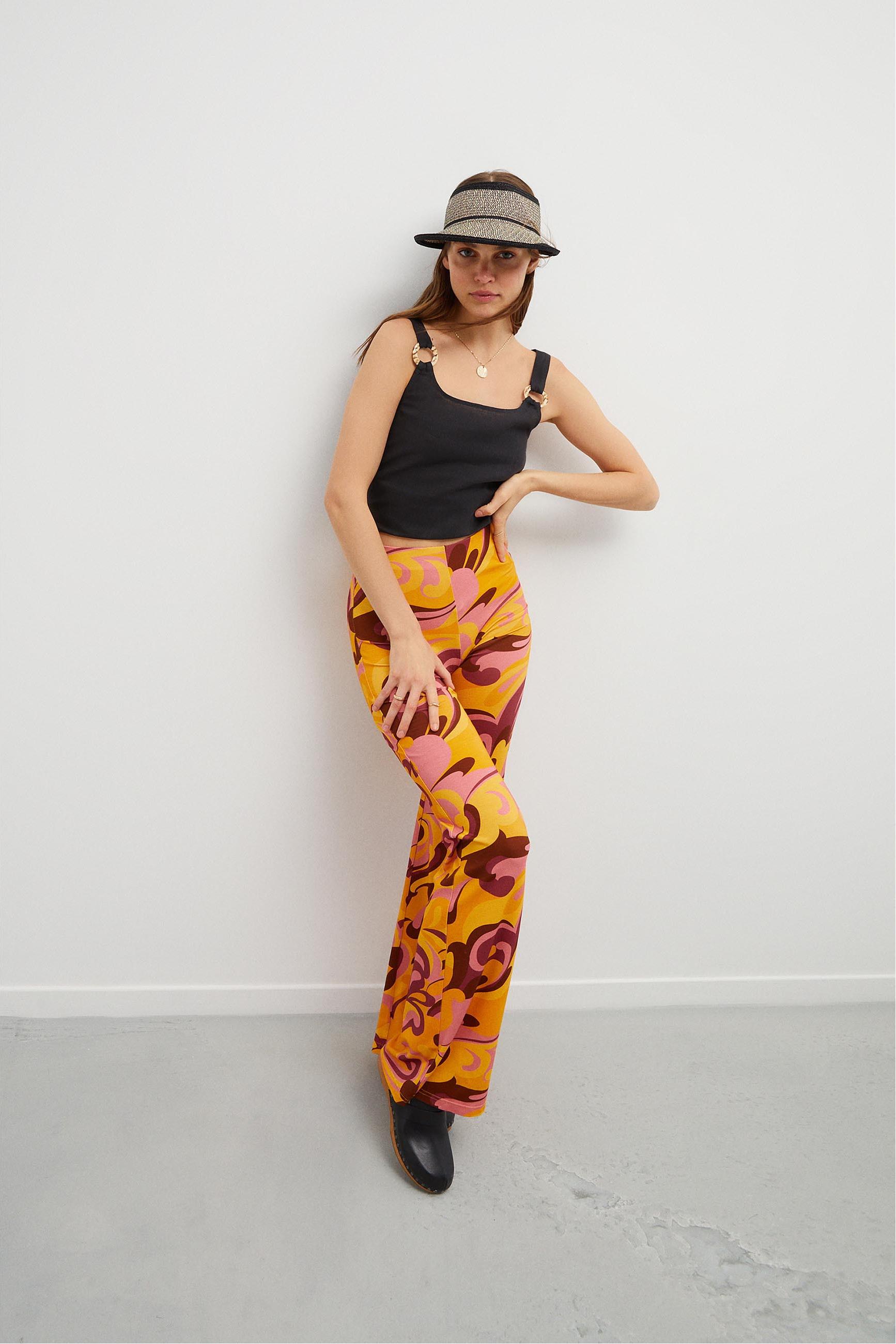 DESENLİ İSPANYOL PAÇA PANTOLON