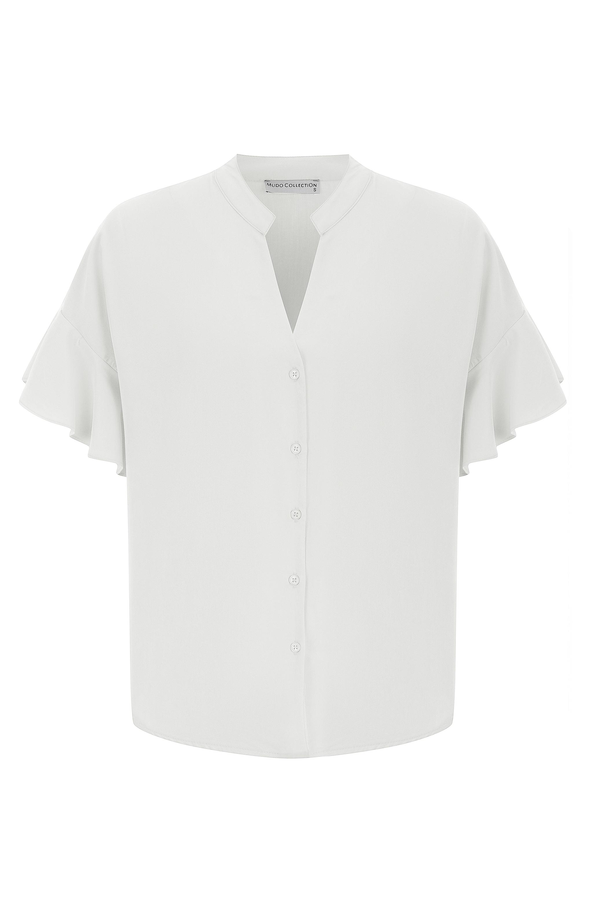 LİYOSEL KARIŞIMLI KISA KOLLU GÖMLEK