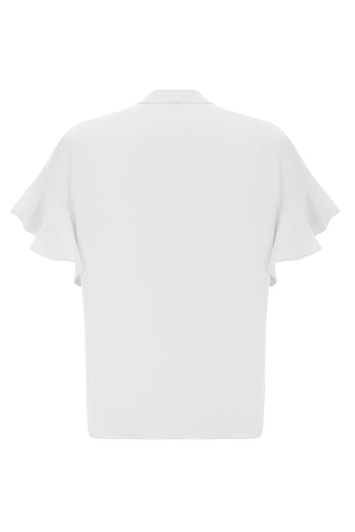  LİYOSEL KARIŞIMLI KISA KOLLU GÖMLEK