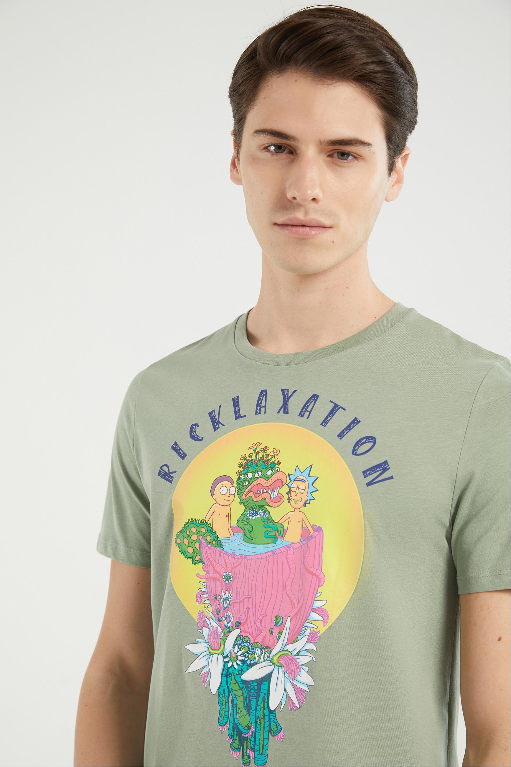 RICK AND MORTY KISA KOLLU T-SHIRT