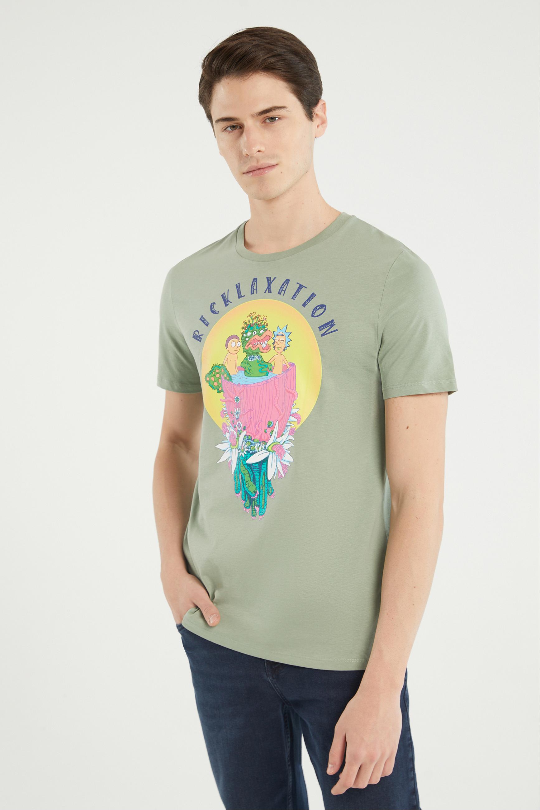 RICK AND MORTY KISA KOLLU T-SHIRT