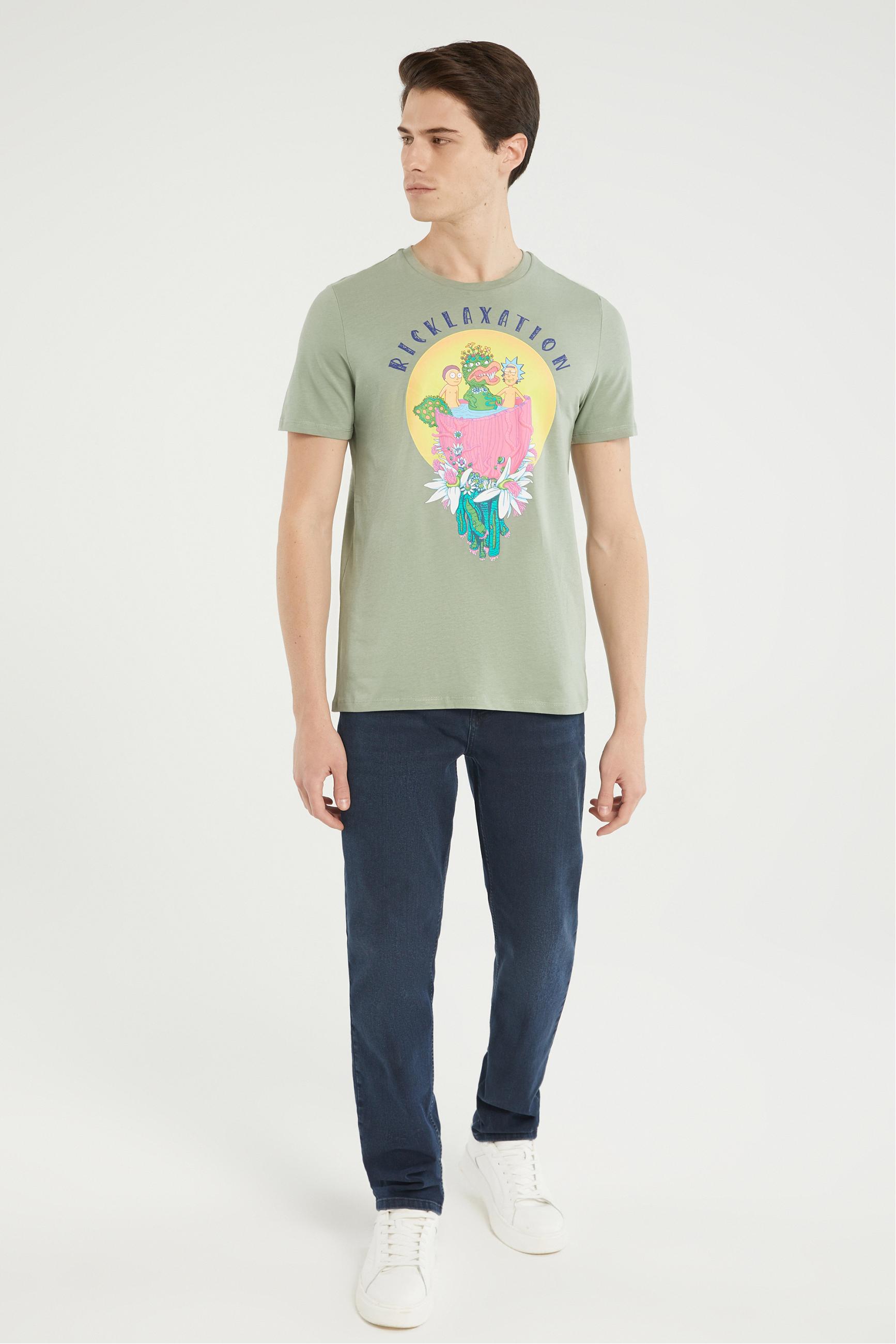 RICK AND MORTY KISA KOLLU T-SHIRT