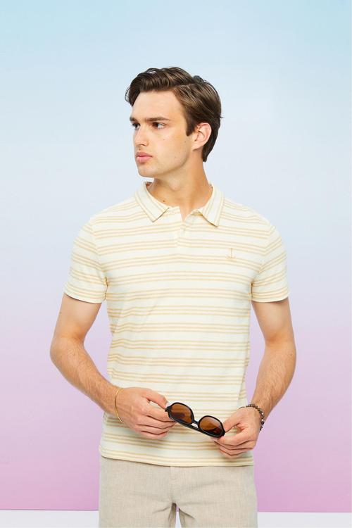  ÇİZGİLİ POLO YAKA T-SHIRT