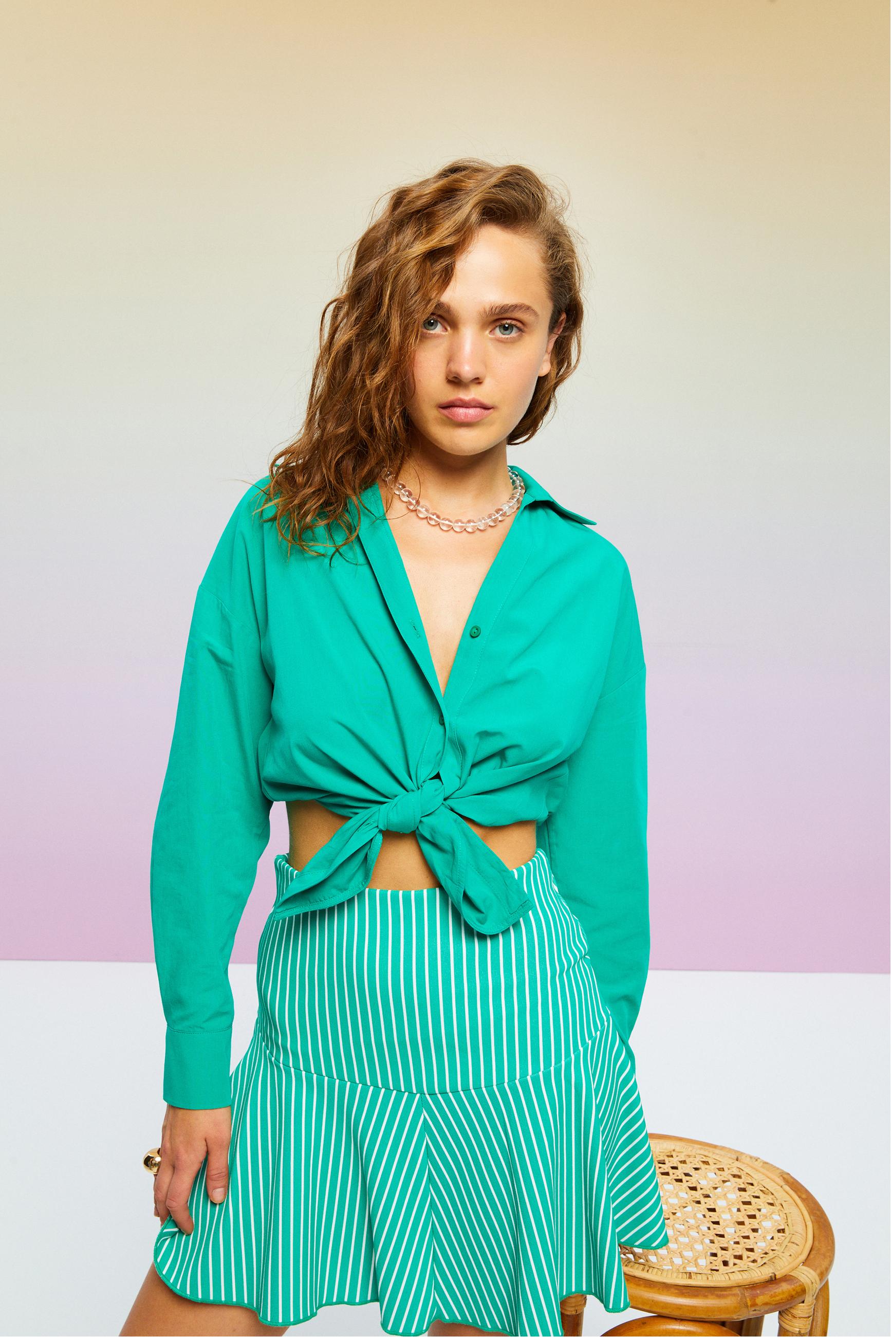 ÇİZGİLİ MİNİ KLOŞ ETEK