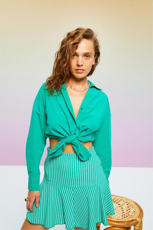  ÇİZGİLİ MİNİ KLOŞ ETEK