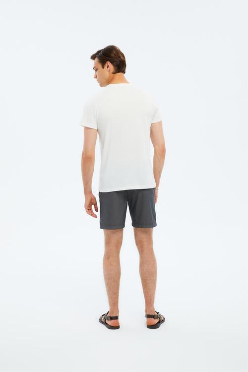  KÖPEK BALIĞI BASKILI BİSİKLET YAKA T-SHIRT