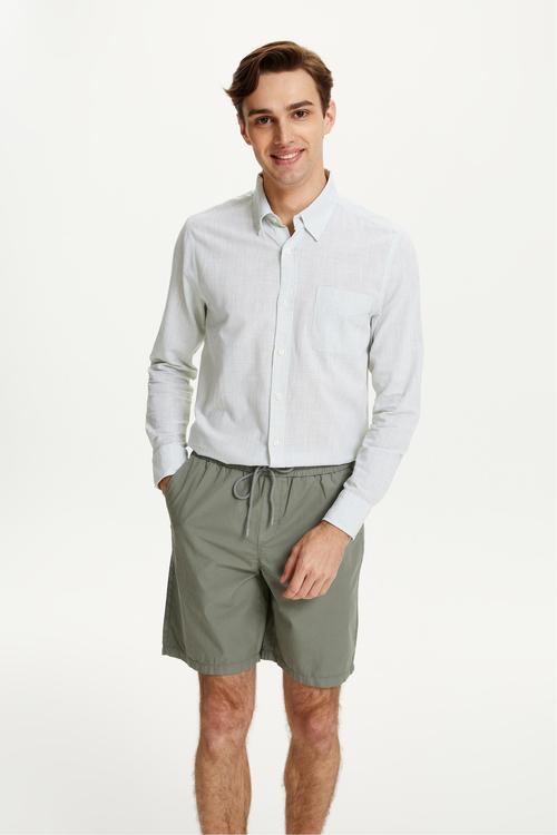  BELİ BAĞLAMALI PAMUKLU ŞORT