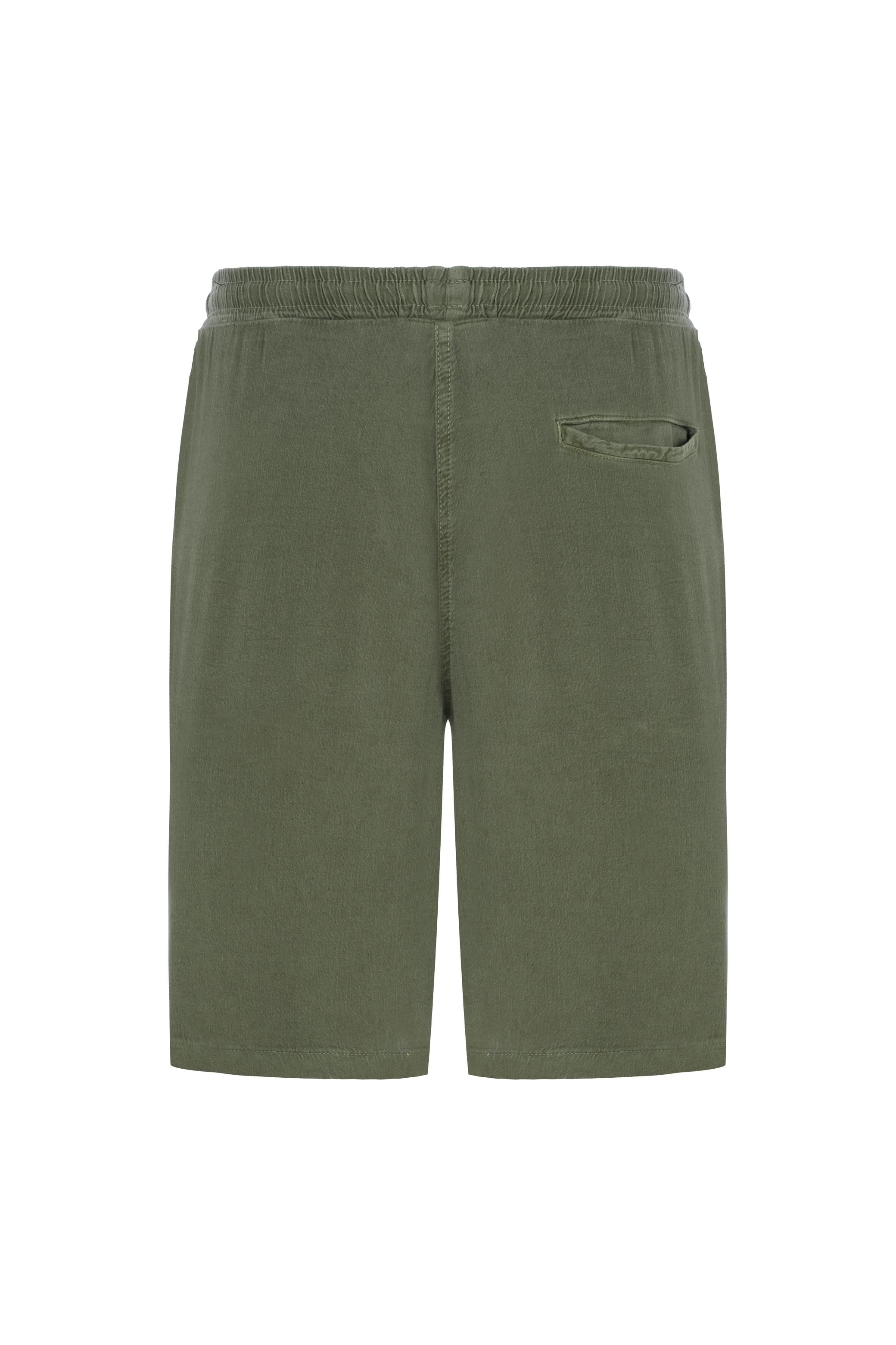 KETEN KARIŞIMLI BELİ BAĞLAMALI ŞORT