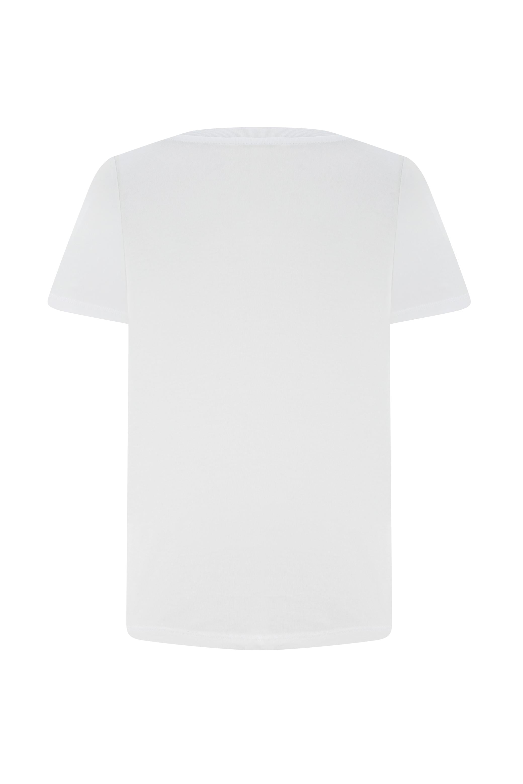 BASKILI BİSİKLET YAKA T-SHIRT