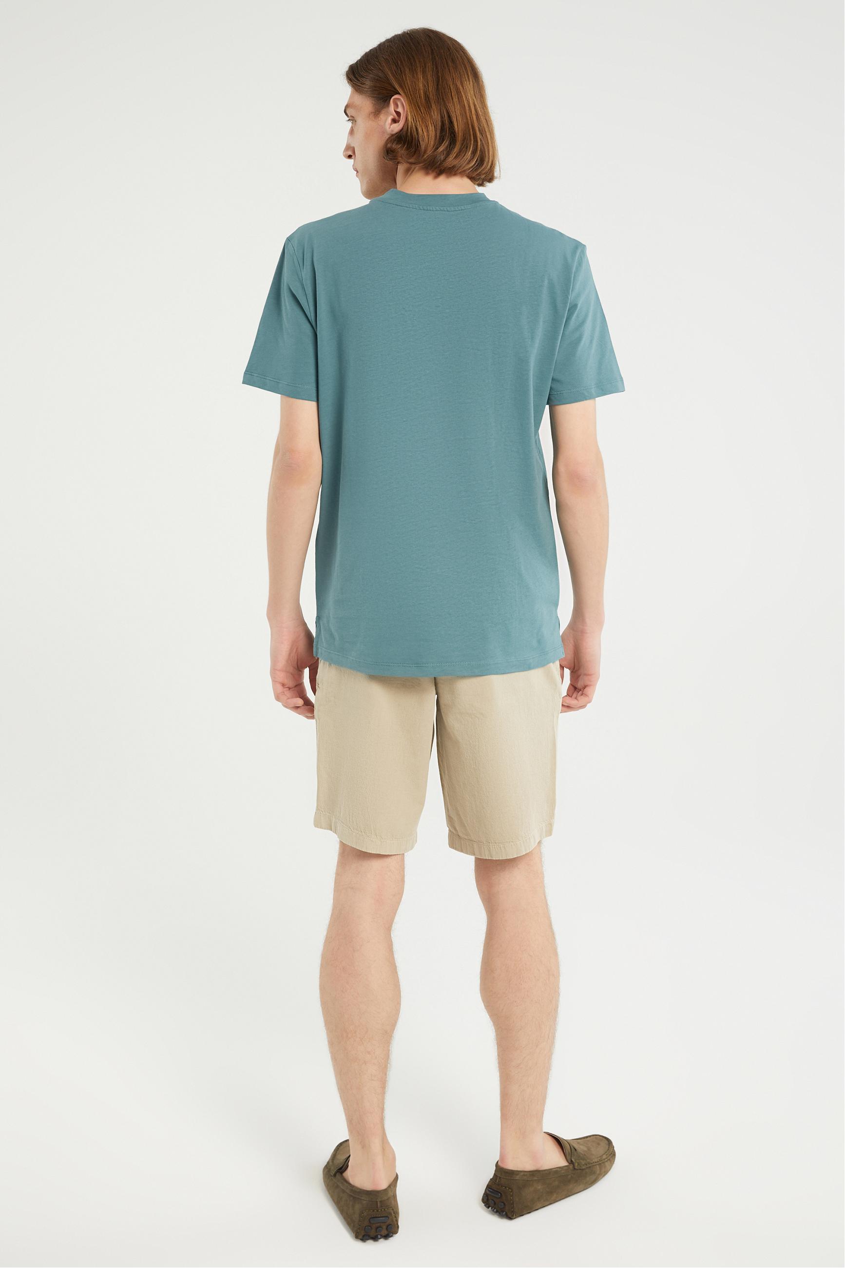 BİSİKLET YAKA CEP DETAYLI BASIC T-SHIRT